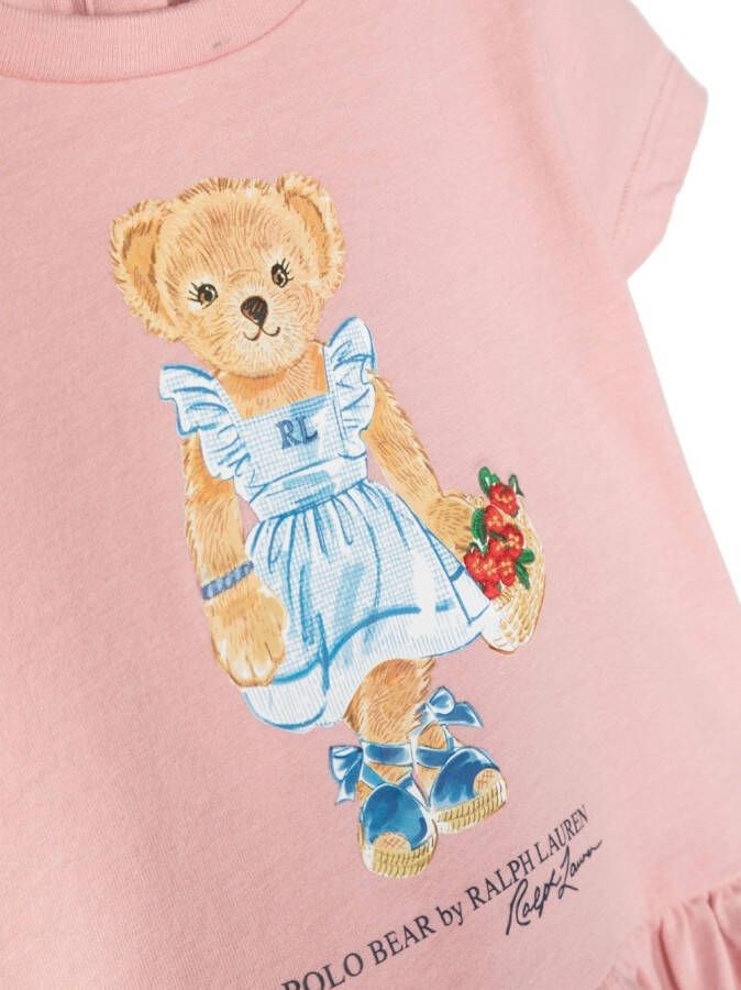 Ralph Lauren Kids T-shirt met ruches Roze
