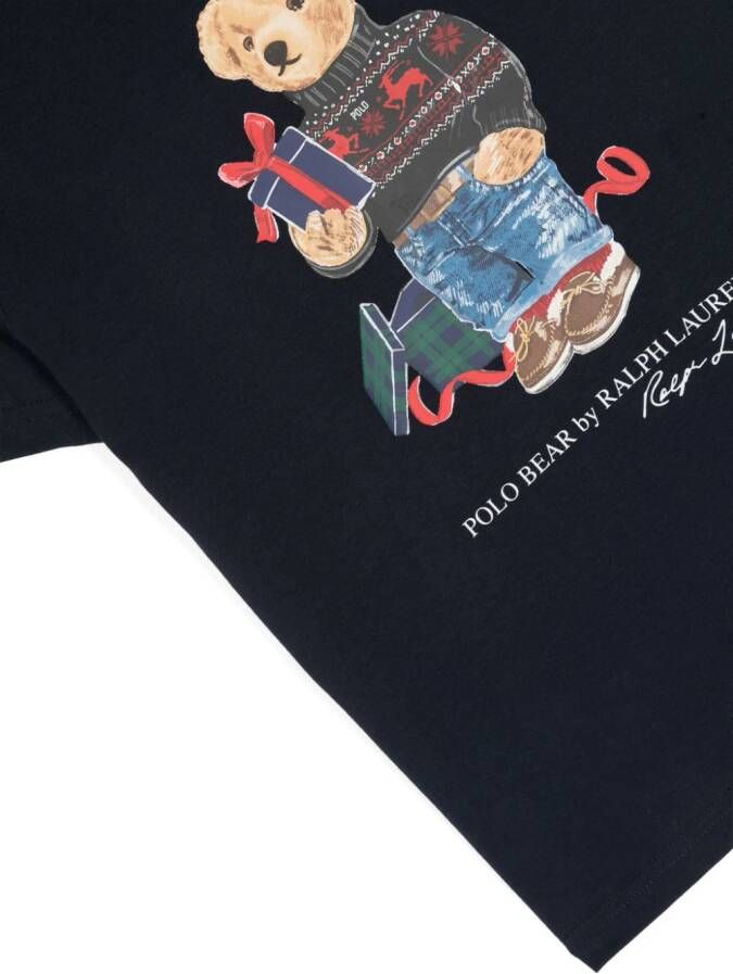 POLO RALPH LAUREN KIDS T-shirt met teddybeerprint Blauw