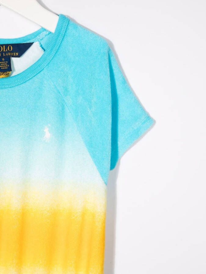 Ralph Lauren Kids T-shirtjurk met tie-dye print Blauw