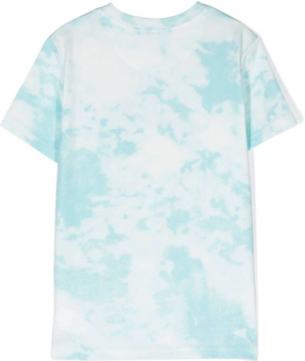 Ralph Lauren Kids T-shirt met tie-dye print Blauw