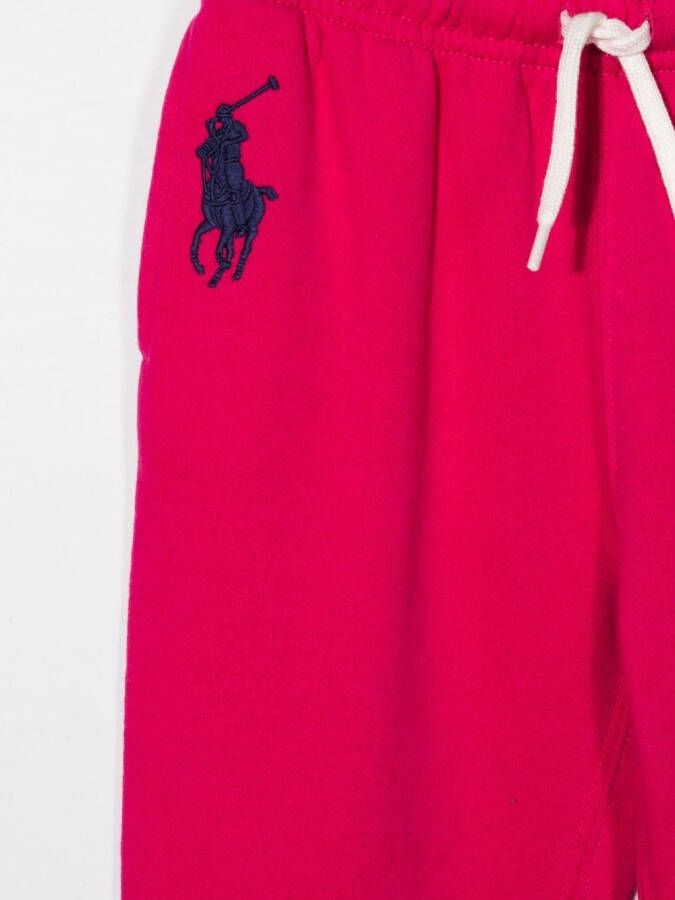Ralph Lauren Kids Trainingsbroek met geborduurd logo Roze