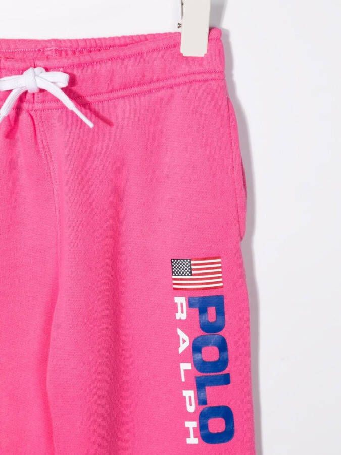 POLO RALPH LAUREN KIDS Trainingsbroek met logoprint Roze