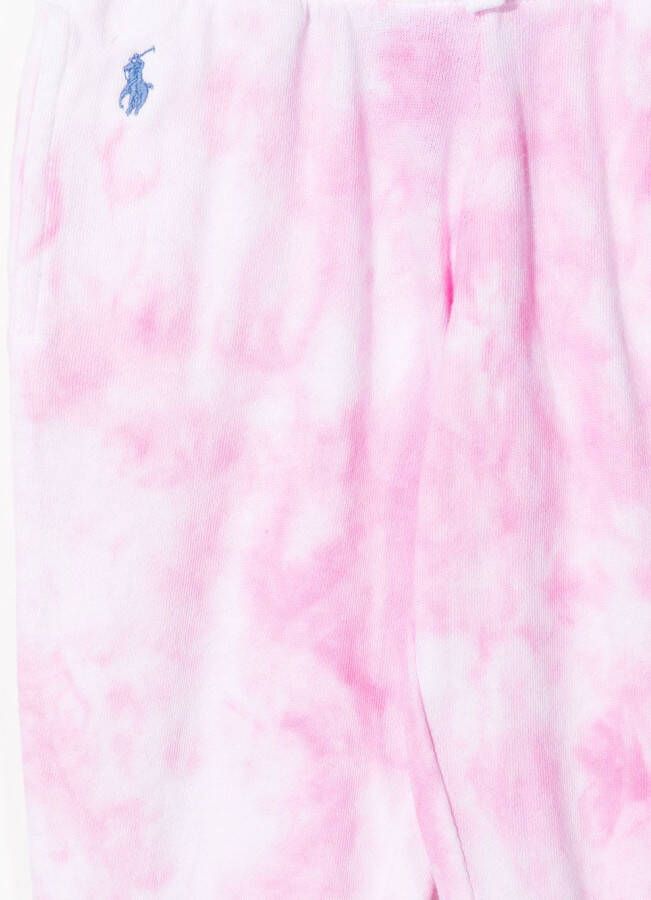 Ralph Lauren Kids Trainingsbroek met tie-dye print Roze