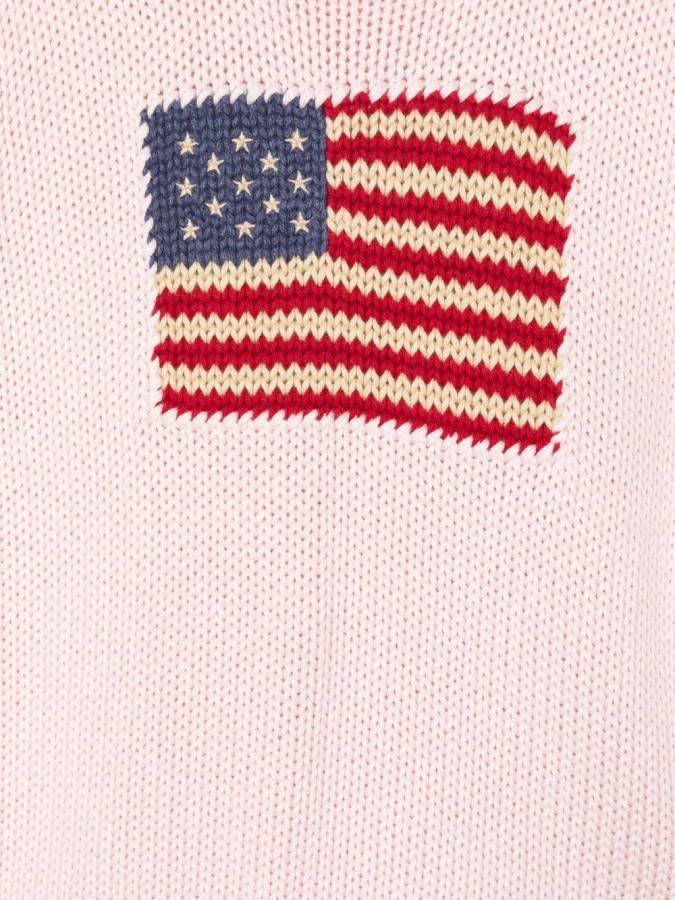 Ralph Lauren Kids Trui met Amerikaanse vlag Roze