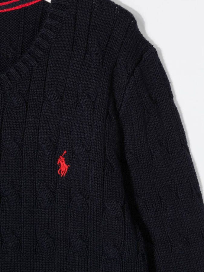 POLO RALPH LAUREN KIDS Trui met geborduurd logo Blauw