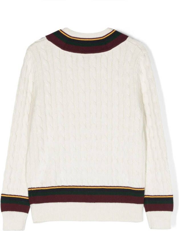 POLO RALPH LAUREN KIDS Trui met V-hals Wit