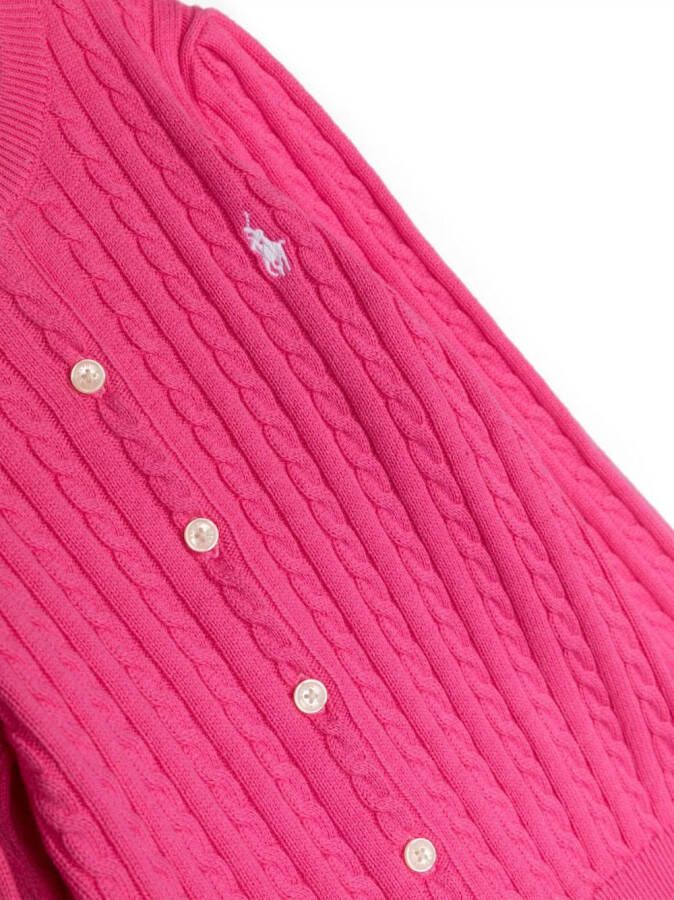 Ralph Lauren Kids Vest met geborduurd logo Roze