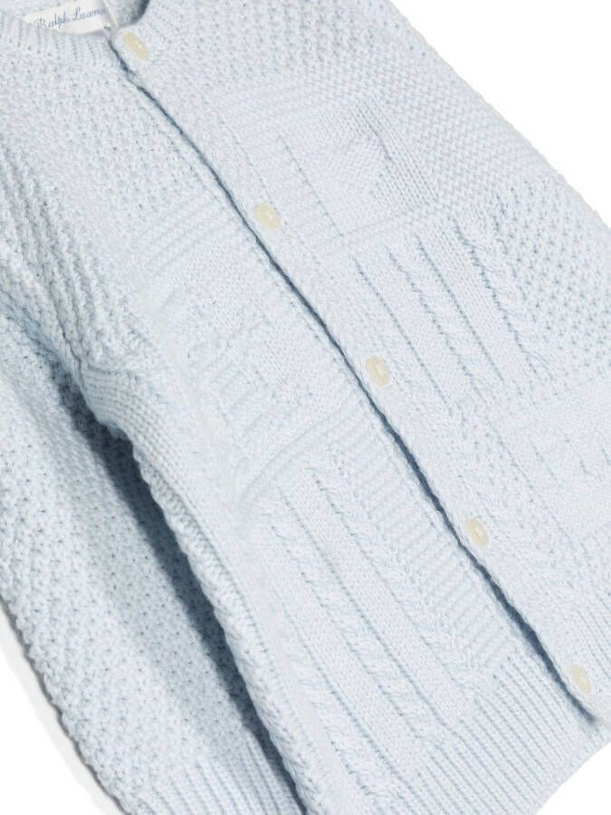 Ralph Lauren Kids Vest met tonaal patroon Blauw
