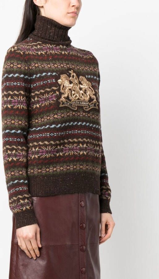 Ralph Lauren Collection Trui met geborduurd logo Bruin
