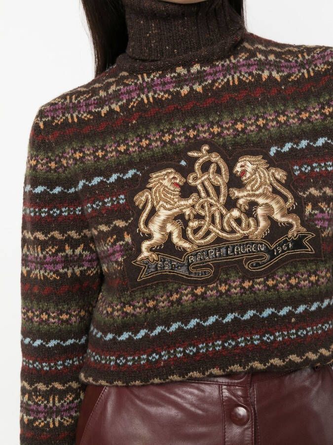 Ralph Lauren Collection Trui met geborduurd logo Bruin