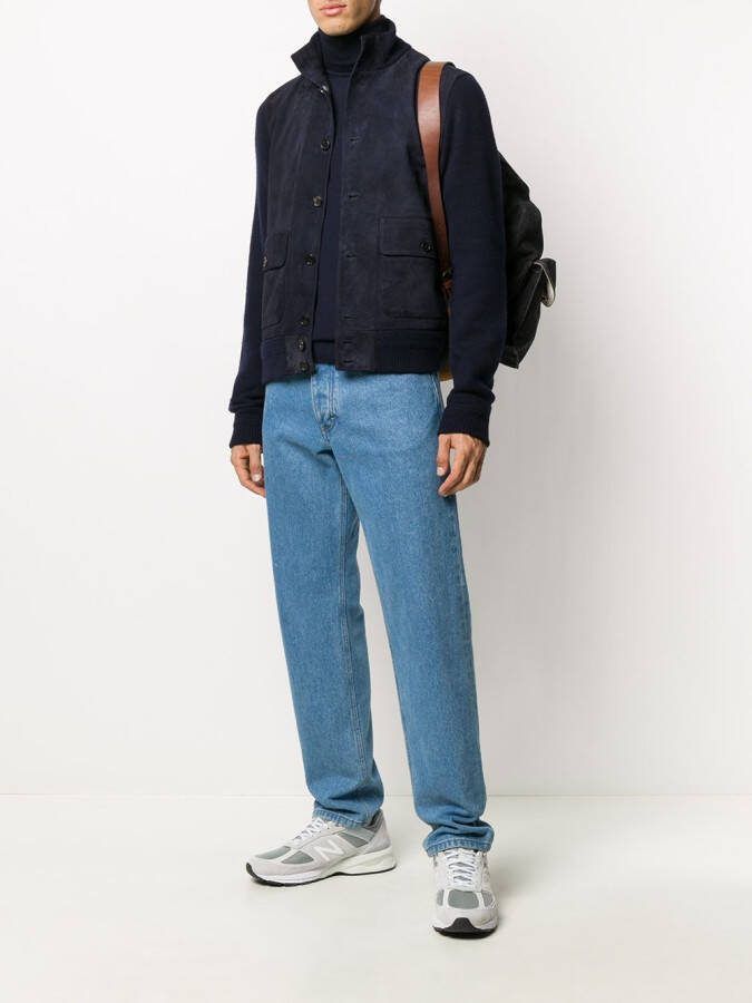 Ralph Lauren Purple Label Gebreid jack Blauw