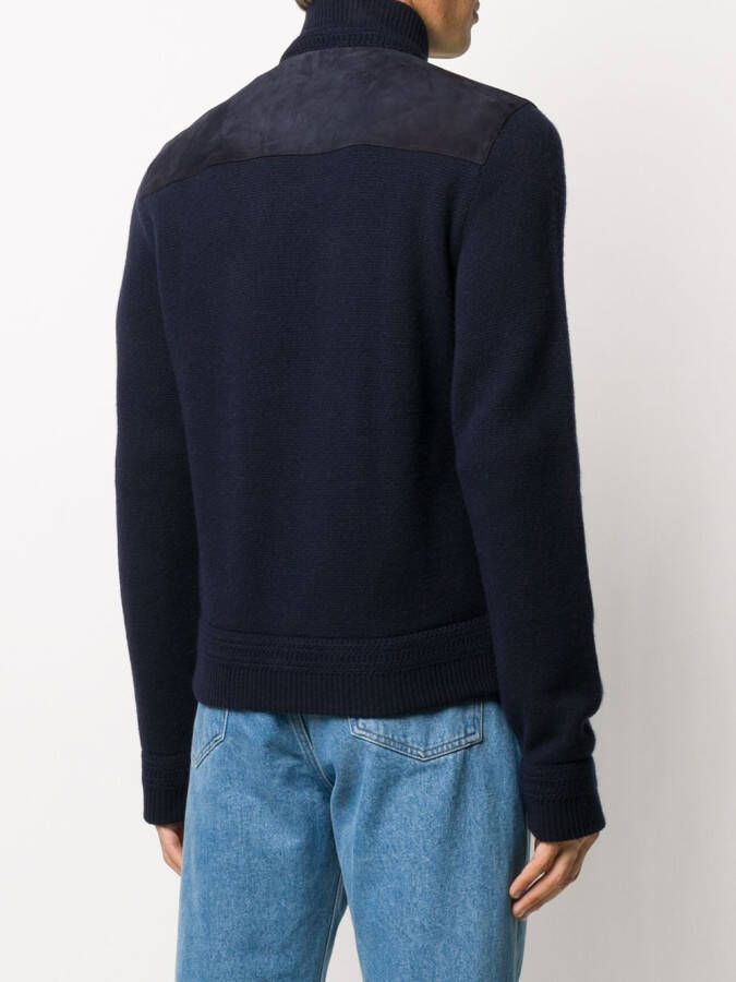 Ralph Lauren Purple Label Gebreid jack Blauw