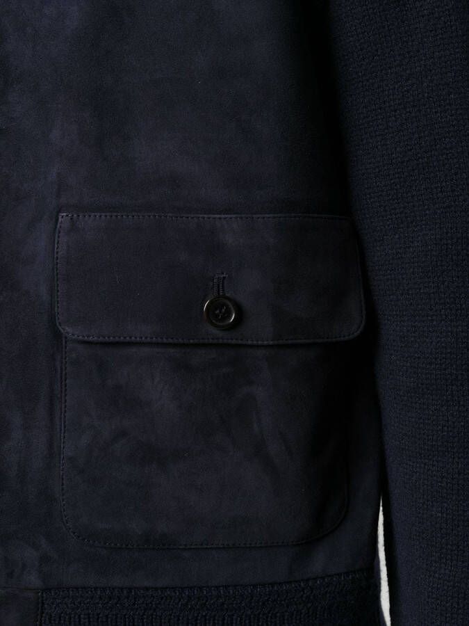 Ralph Lauren Purple Label Gebreid jack Blauw