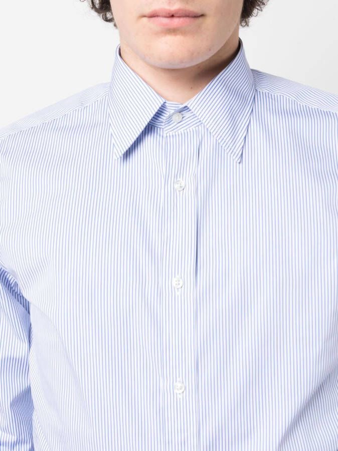 Ralph Lauren Purple Label Gestreept overhemd Blauw
