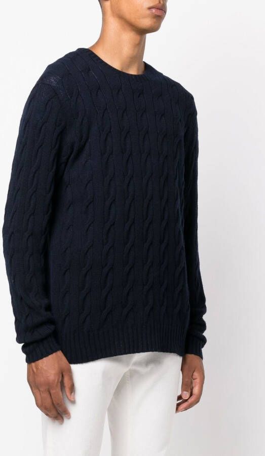 Ralph Lauren Purple Label Kabelgebreide trui Blauw