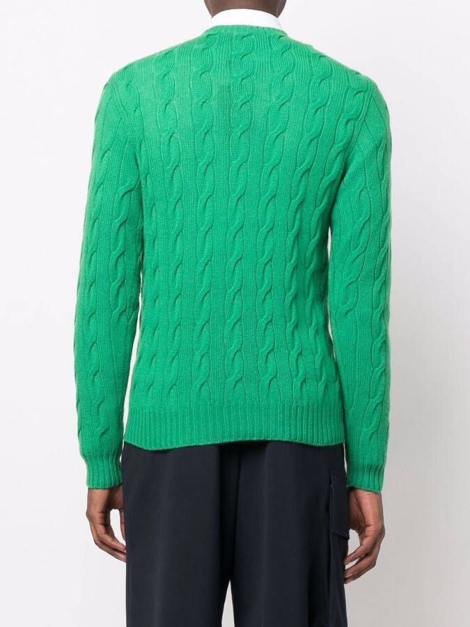 Ralph Lauren Purple Label Kabelgebreide trui Groen