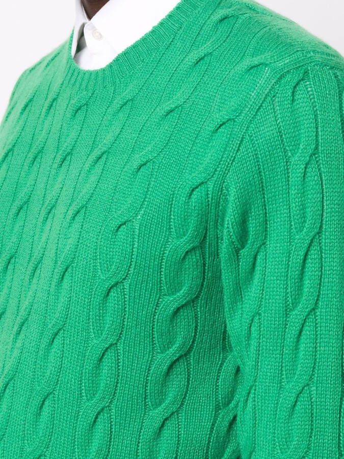 Ralph Lauren Purple Label Kabelgebreide trui Groen