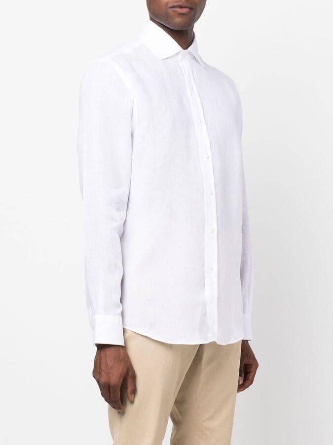 Ralph Lauren Purple Label Linnen overhemd Wit