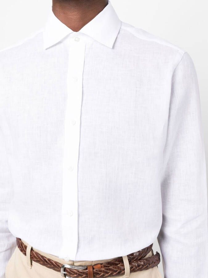 Ralph Lauren Purple Label Linnen overhemd Wit
