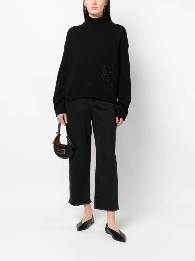 Ralph Lauren Collection Coltrui verfraaid met logo Zwart
