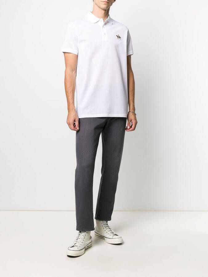 Ralph Lauren Purple Label Poloshirt met geborduurd logo Wit