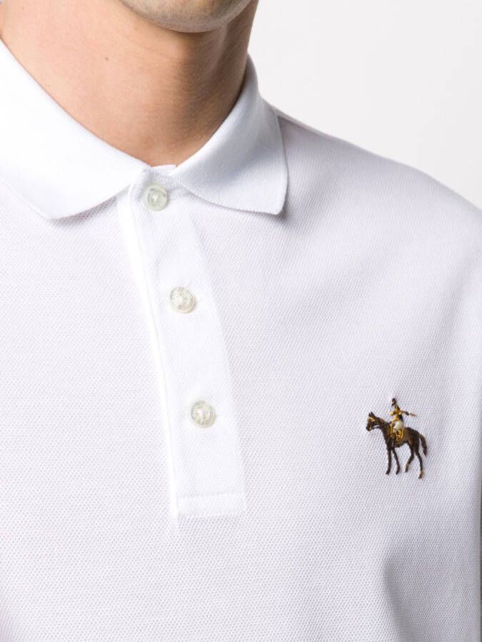 Ralph Lauren Purple Label Poloshirt met geborduurd logo Wit
