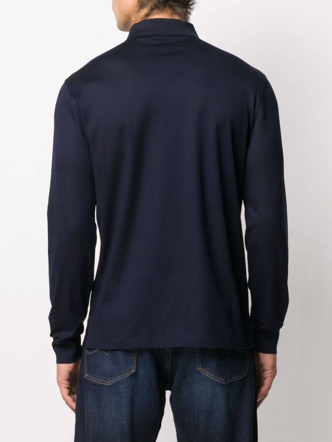 Ralph Lauren Purple Label Poloshirt met logo Blauw