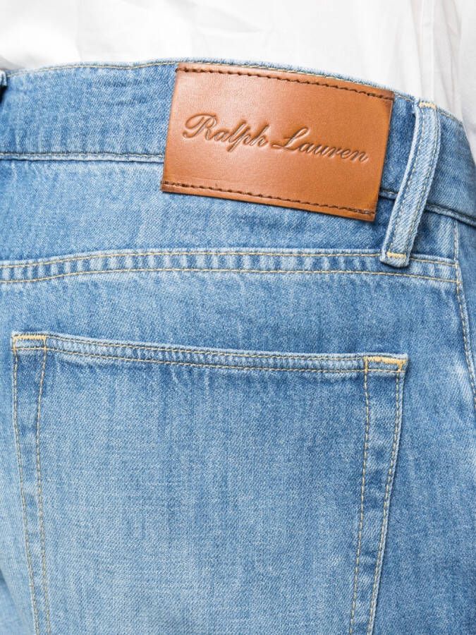 Ralph Lauren Purple Label Jeans met stonewashed-effect Blauw