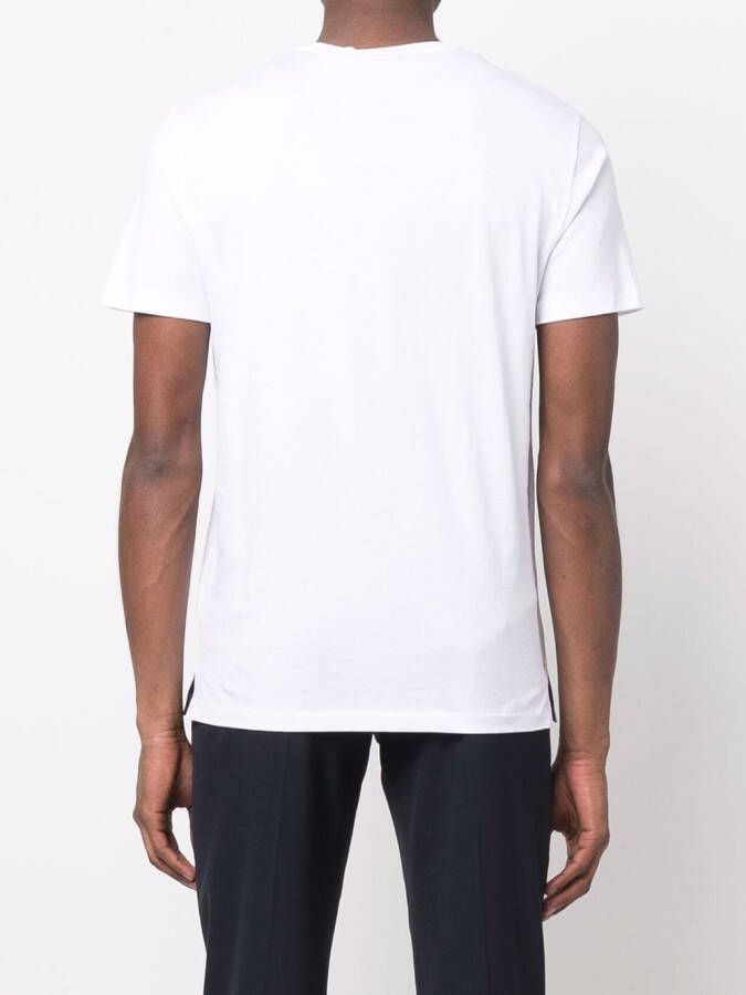 Ralph Lauren Purple Label T-shirt met geborduurd logo Wit