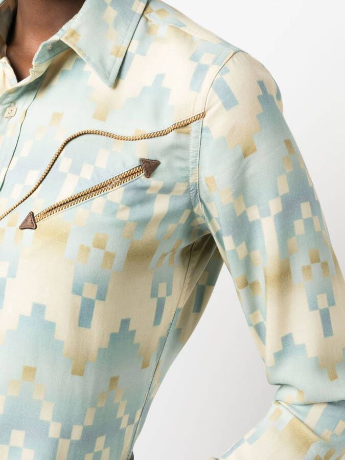 Ralph Lauren RRL Cowboy shirt met geometrische print Blauw