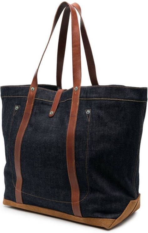 Ralph Lauren RRL Leren shopper Blauw