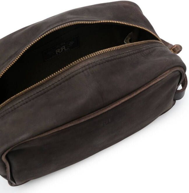 Ralph Lauren RRL Leren toilettas Bruin