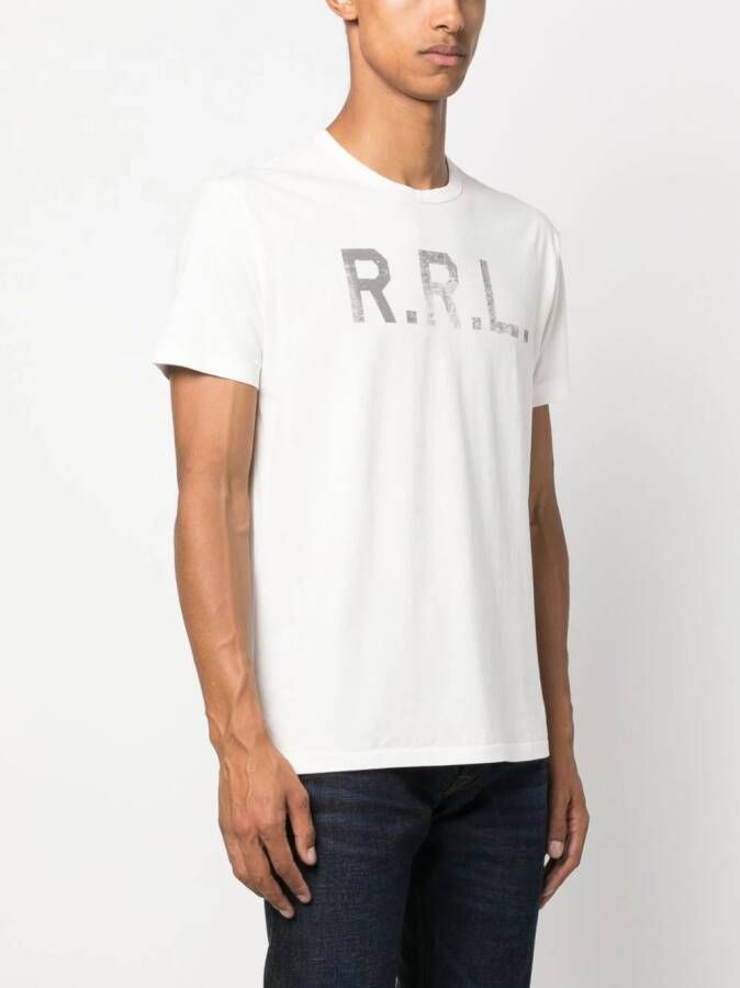 Ralph Lauren RRL T-shirt met logoprint Beige
