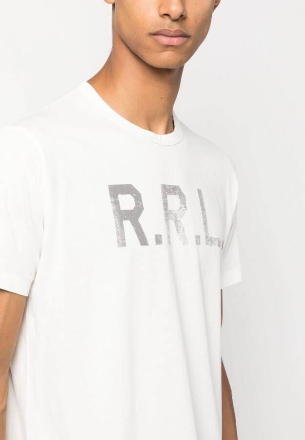 Ralph Lauren RRL T-shirt met logoprint Beige