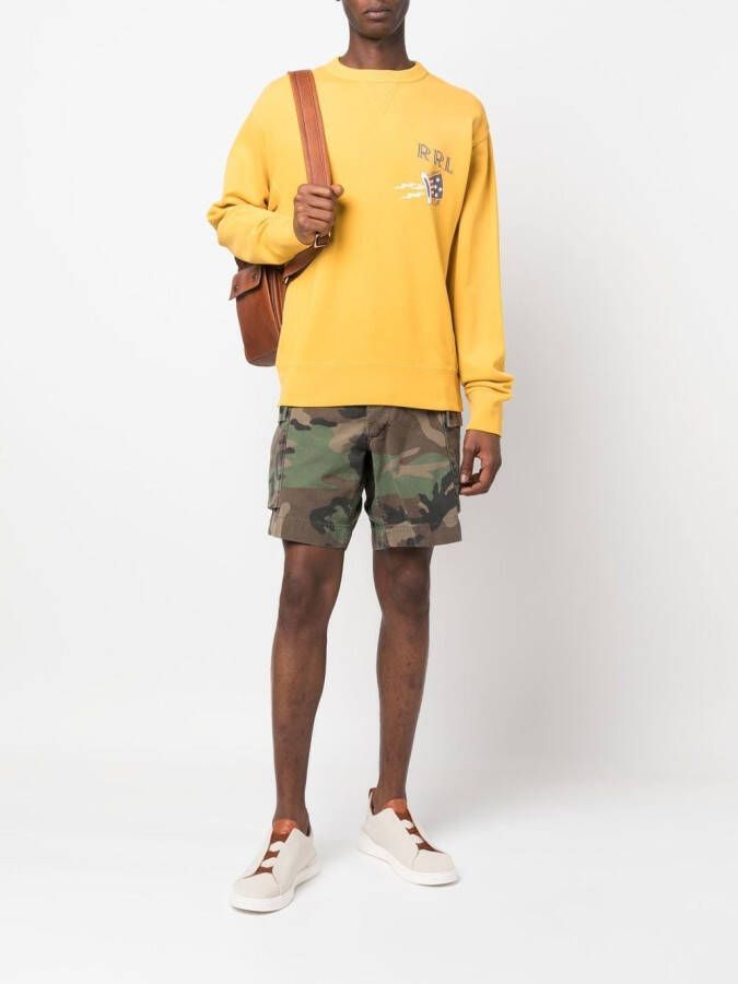 Ralph Lauren RRL Shorts met camouflageprint Bruin