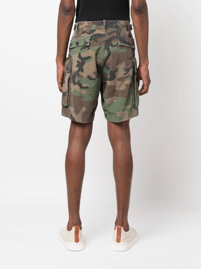 Ralph Lauren RRL Shorts met camouflageprint Bruin