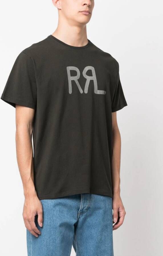 Ralph Lauren RRL T-shirt met logoprint Zwart