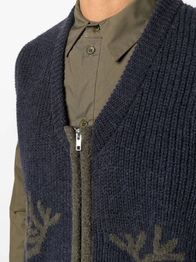 RANRA Gebreide spencer Blauw