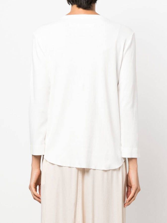 Raquel Allegra T-shirt met lange mouwen Wit