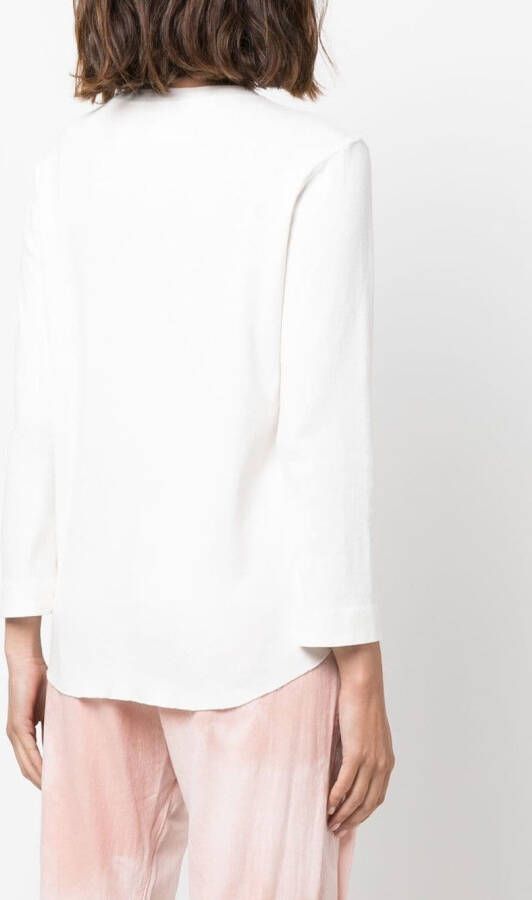 Raquel Allegra T-shirt met lange mouwen Wit