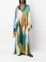 Raquel Diniz Maxi-jurk met print Blauw - Thumbnail 2