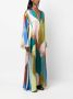 Raquel Diniz Maxi-jurk met print Blauw - Thumbnail 3