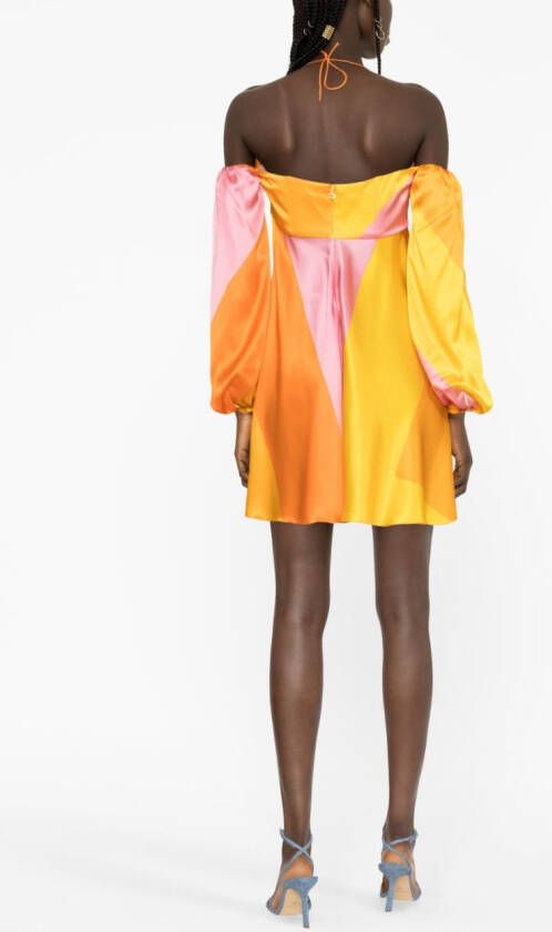 Raquel Diniz Mini-jurk met print Oranje
