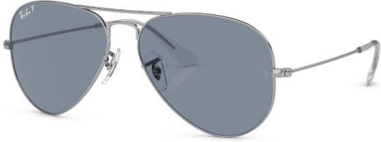 Ray-Ban Zonnebril met piloten montuur Zilver