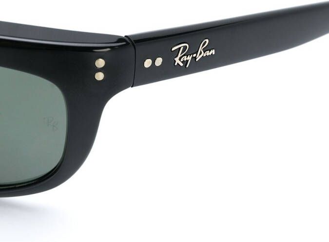 Ray-Ban Balorama zonnebril met rechthoekig montuur Zwart