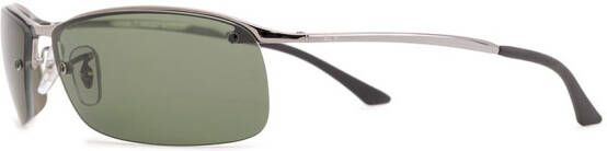 Ray-Ban BB3183S zonnebril met rechthoekig montuur Zilver