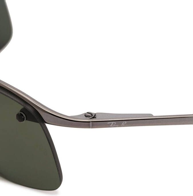 Ray-Ban BB3183S zonnebril met rechthoekig montuur Zilver