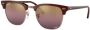 Ray-Ban Clubmaster zonnebril met half montuur Rood - Thumbnail 2