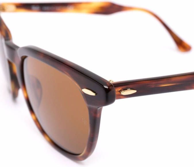 Ray-Ban Hawkeye zonnebril met vierkant montuur Bruin