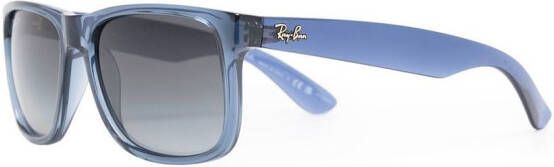 Ray-Ban Justin zonnebril met vierkant montuur Blauw